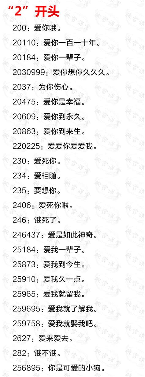 愛情數字諧音|最全數字諧音大全、0到9數字含義諧音的意思，收藏了。